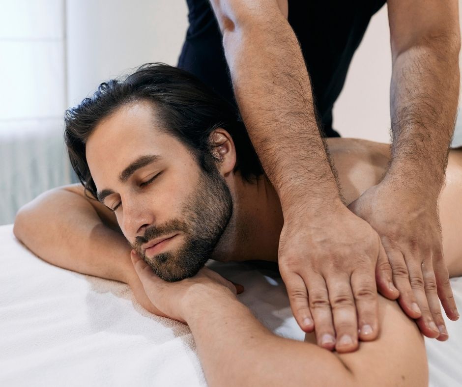 a person enjoying massage